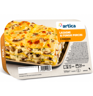 Lasagna with pore mushrooms