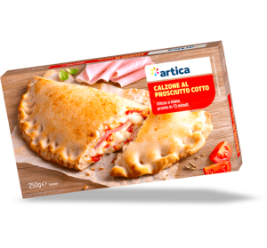Calzone with baked ham