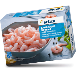 Cooked shelled Boreal shrimps