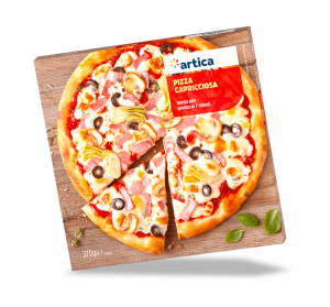 Pizza surgelata con wurstel e patatine - Artica
