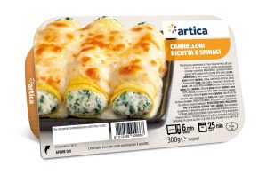 Single-serving Cannelloni with ricotta cheese and spinach